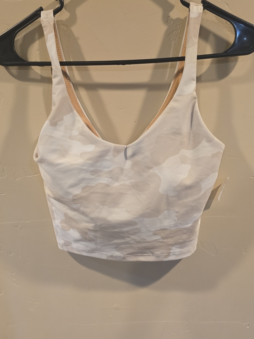 NWT Old Navy Women's Cream Camo Crop Tank Top